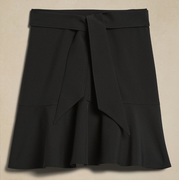 BANANA REPUBLIC TIE-WAIST RUFFLE MINI SKIRT Size 14 - Picture 1 of 8
